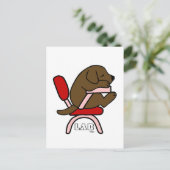 Carte Postale Chocolat Labrador Student 2 Dessin (Debout devant)