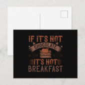 Carte Postale Chocolat Pas De Petit Déjeuner Sans Chocolat (Devant / Derrière)