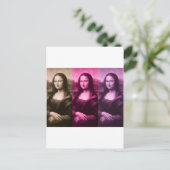 Carte Postale Chocolat rose violet Mona Lisa (Debout devant)