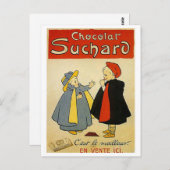 Carte Postale Chocolat Suchard 2 Annonce Vintage (Devant / Derrière)