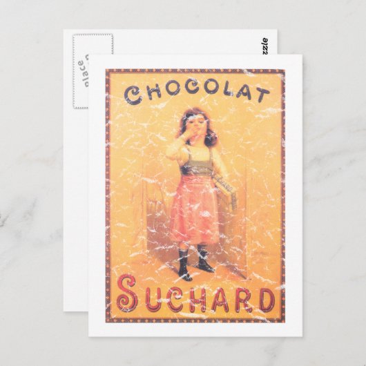 Carte Postale Chocolat Suchard en détresse (Devant / Derrière)