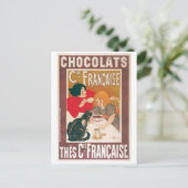 Carte Postale Chocolat ~ Vintage Hot Chocolate Boire Ad (Debout devant)