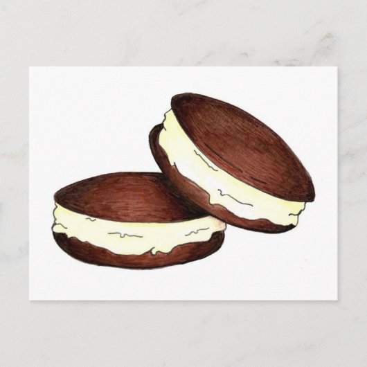 Carte Postale Chocolat Whoopie Pies Pie Maine PA Dutch Foody (Devant)