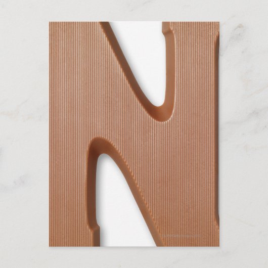 Carte Postale Chocolate letter n (Devant)