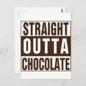 Carte Postale Chocolate Straight Outta Brown (Devant / Derrière)