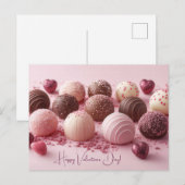 Carte Postale Chocolats de chocolat Saint-Valentin (Devant / Derrière)