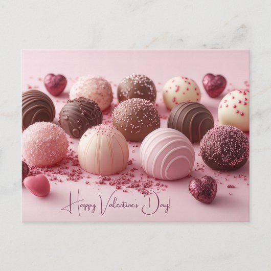 Carte Postale Chocolats de chocolat Saint-Valentin (Devant)