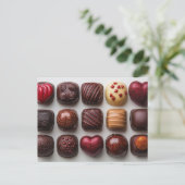 Carte Postale Chocolats de chocolat Saint-Valentin (Debout devant)