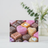 Carte Postale Chocolats de chocolat Saint-Valentin (Debout devant)