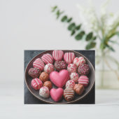 Carte Postale Chocolats de chocolat Saint-Valentin (Debout devant)