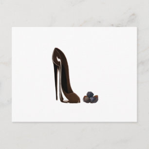Carte Postale Chocolats et chaussures stiletto
