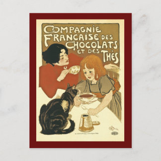 Carte Postale Chocolats Français Vintage Publicité Chocolat