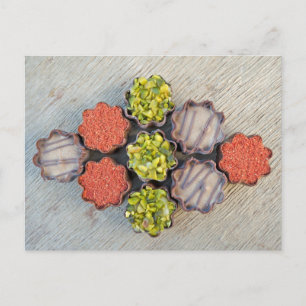 Carte Postale Chocolats gourmands Photographie de nourriture Car