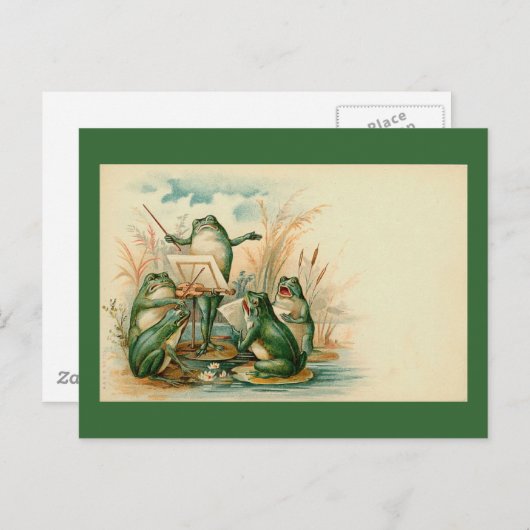 Carte Postale "Choeur de grenouilles" (Devant / Derrière)