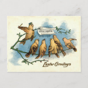 Carte Postale Chœur d'oiseaux chanteurs Ciel chantant Arbre à ch
