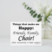 Carte Postale Choir Me Rend Heureux (Debout devant)