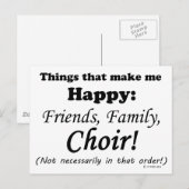 Carte Postale Choir Me Rend Heureux (Devant / Derrière)