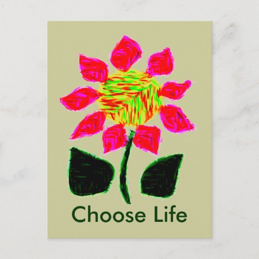 Carte Postale Choisir la vie (Devant)