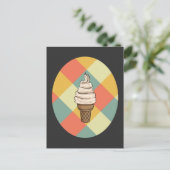 Carte Postale Choisir une saveur : Retro Ice Cream Cone Vintage (Debout devant)