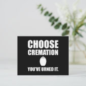Carte Postale Choisissez Cremation que vous avez appelée (Debout devant)