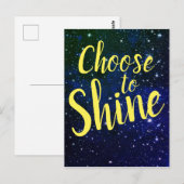 Carte Postale Choisissez Shine Stars Cosmos (Devant / Derrière)