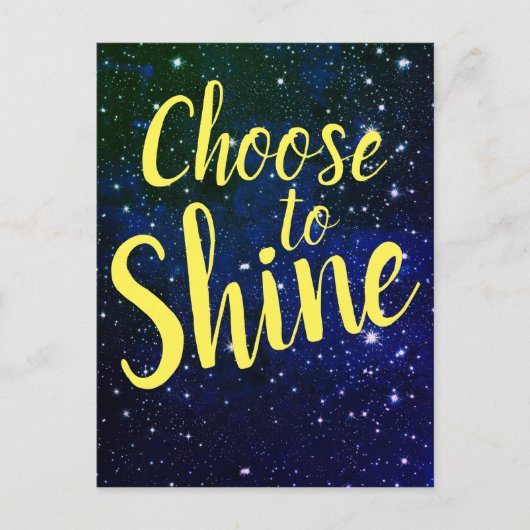 Carte Postale Choisissez Shine Stars Cosmos (Devant)