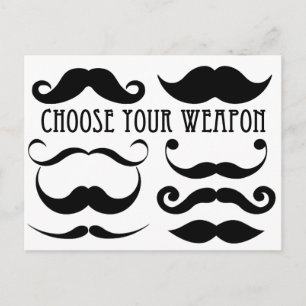 Carte Postale Choisissez votre arme Stache
