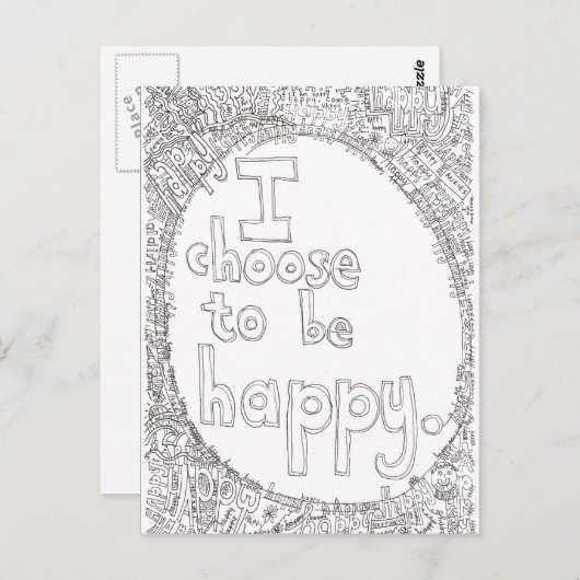 Carte Postale choix heureux (Devant / Derrière)