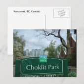 Carte Postale Choklit Park Vancouver (C.-B.) (Devant / Derrière)