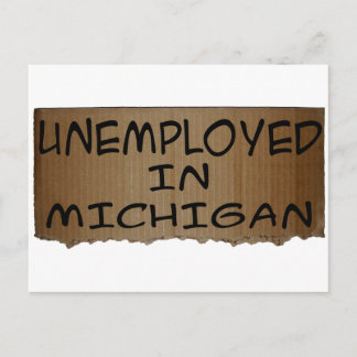 CARTE POSTALE CHÔMAGE À MICHIGAN