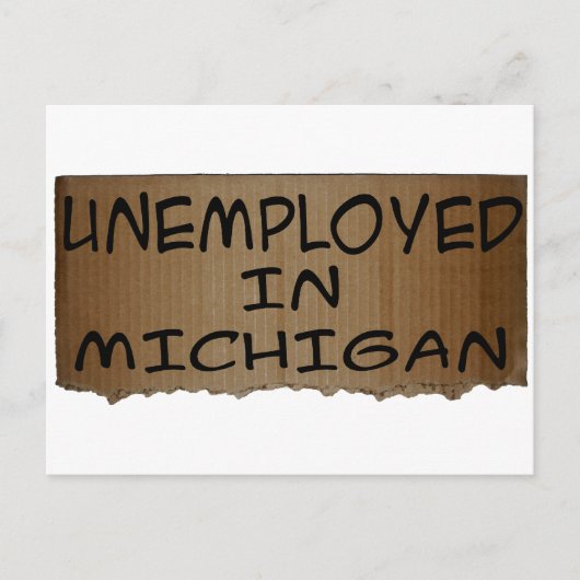 CARTE POSTALE CHÔMAGE À MICHIGAN (Devant)