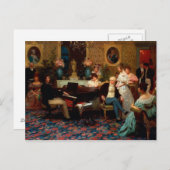 Carte Postale Chopin Jouer le piano (Devant / Derrière)