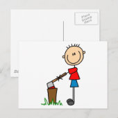 Carte Postale Chopping chandail en bois chandelier (Devant / Derrière)