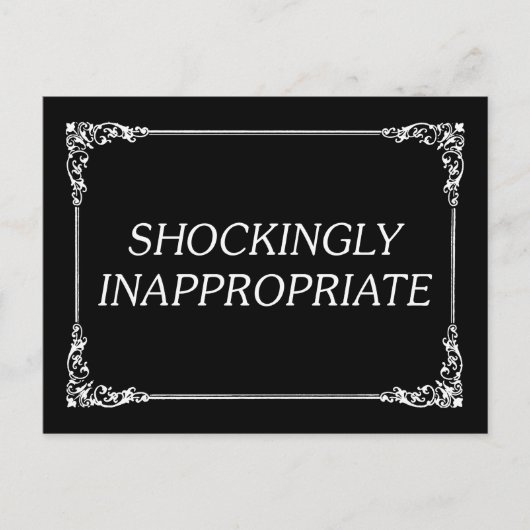 Carte Postale Choquant inapproprié (Devant)