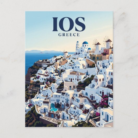 Carte Postale Chora, Ios Grèce (Devant)