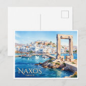Carte Postale Chora, Naxos Grèce (Devant / Derrière)