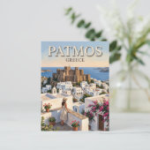 Carte Postale Chora Patmos Grèce (Debout devant)