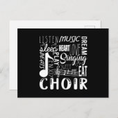 Carte Postale Chorale Chorale Chorale Chorale Notes Clef Gift (Devant / Derrière)