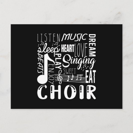 Carte Postale Chorale Chorale Chorale Chorale Notes Clef Gift (Devant)