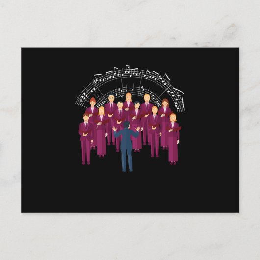 Carte Postale Chorale Chorale Chorale Chorus Conducteur Cadeau (Devant)