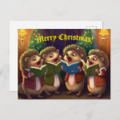 Carte Postale Chorale de Hérisson chantant des chants de Noël (Devant / Derrière)