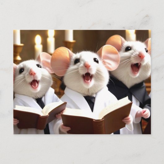 Carte Postale Chorale de souris chantantes (Devant)