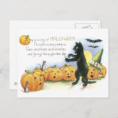 Carte Postale Chorale d'Halloween de Jack O' (Devant / Derrière)