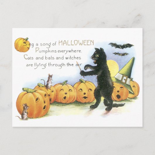 Carte Postale Chorale d'Halloween de Jack O' (Devant)