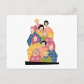 Carte Postale Chorale Motif colorée (Devant)