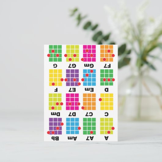 Carte Postale Chord Cheat Tee White (Debout devant)