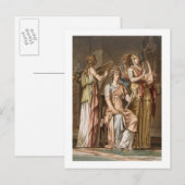 Carte Postale Chorus de Femmes Israélites, costumes pour 'Esther (Devant / Derrière)