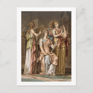 Carte Postale Chorus de Femmes Israélites, costumes pour 'Esther