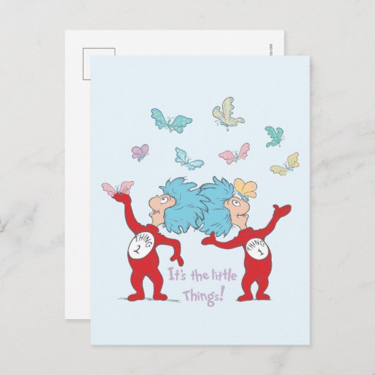 Carte Postale Chose Une Chose Deux C'est Les Petites Choses ! (Devant / Derrière)