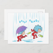 Carte Postale Chose Une Chose Deux Choses Heureuses (Devant / Derrière)